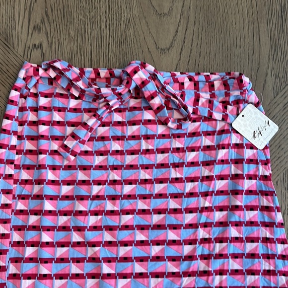 Free People Maxi Wrap Skirt Dress Purple Pink Geometric Patterned XS/S NWT - Picture 5 of 9